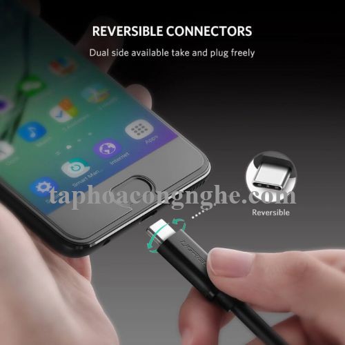 Ugreen 50996 0.5M màu đen Dây USB 2 đầu Type C US286 30050996